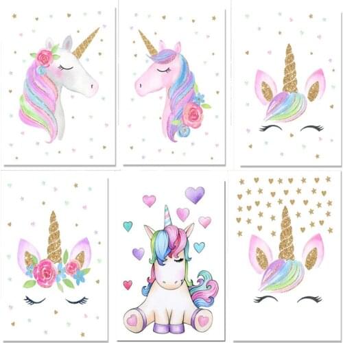 Hot 5d Diy diamond painting diamond embroidery cartoon unicorn diamond painting cartoon animal childrens room decoration