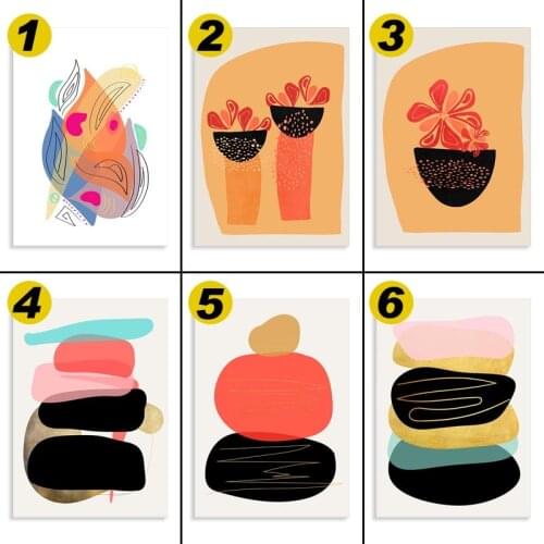 Canvas Painting Abstract Modern Minimal Forms Posters and Prints Wall Art Picture for Living Room Decor No Frame