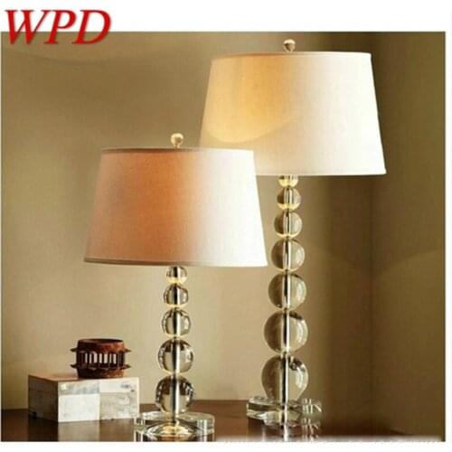 WPD Creative Table Lamp Contemporary LED Crystal Gourd Shade Desk Light Decorative for Home Bedroom
