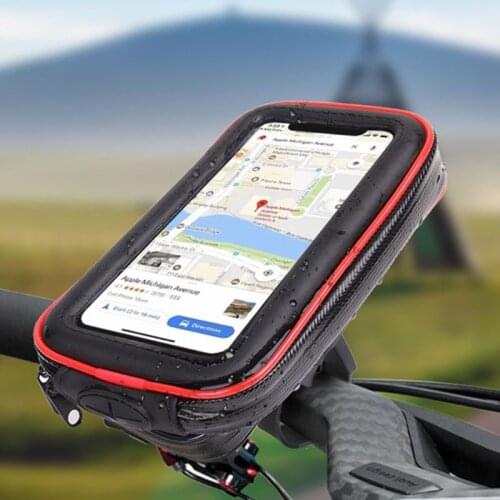 Mobile Phone Bracket Motorcycle Waterproof Multi-function Rear View Mirror Scratch-resistant Phone Storage Bag