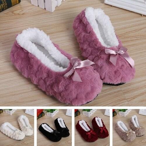 1 Pair Women Warm Funny Slippers Socks Floor Shoes Non-slip Plush Slippers Thick Faux Fur Shoes Household Indoor Winter Fashion