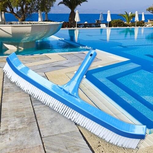 New Durable 18inch Plastic Curved Swimming Pool Brush Cleaning Tools Spa Wall Floor Scrubber Cleaner Widely Use