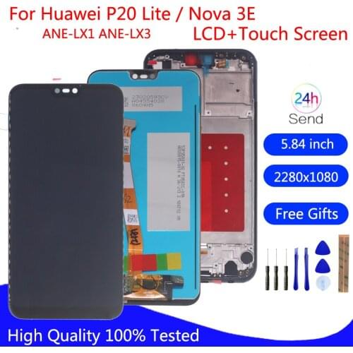 Original For Huawei P20 lite LCD Display For HUAWEI P20 Lite ANE-LX1 ANE-LX3 Nova 3e Display Touch Screen Pantalla Digitizer