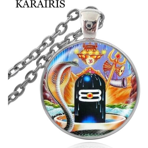 KARAIRIS Hindu God Lord Shiva Locket Necklace Dance of Destruction Pendant Necklace Hindu believer Spiritual Amulet Necklaces