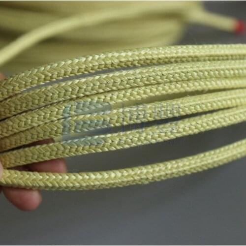 Size 4 x 4mm square Glass tempering furnace high temperature rope 300m per roll,insulated roller conveyor belt