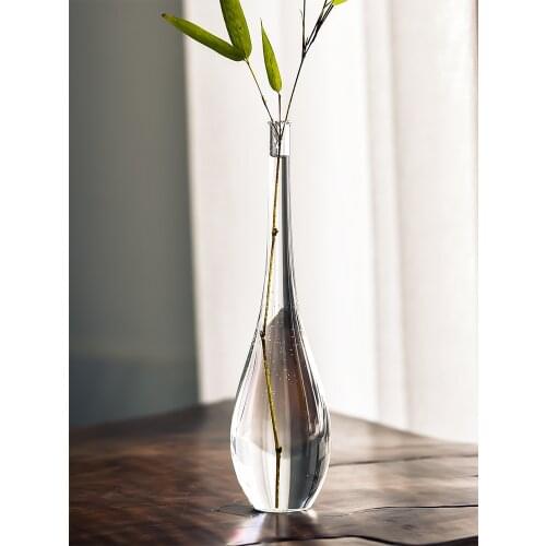 Japanese style glass Zen flower arrangement flower arrangement hydroponic vase Yujing bottle Guanyin bottle tea table decoration