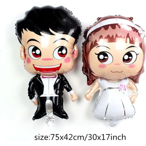 Wedding Decoration Foil Balloons 1pc Bride Bridegroom Engagement Helium Globos Marriage Decor Inflatable Romantic Wedding ballon