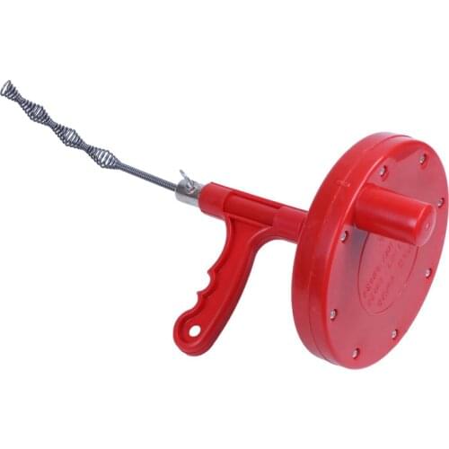 Drain Snakes Plumber Conduit Spin Thru Shower Toilet Sewer Cleaner Drain Unblocker Closet Drum Drains Auger Tool with 1/4-Inch b