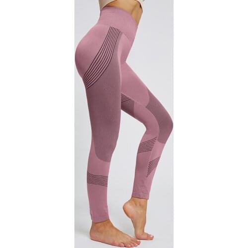 Women Seamless Knit Leggings For Fitness Sportswear Active Pants Push Up High Waist Knitted Workout Out Leggings High Elastic