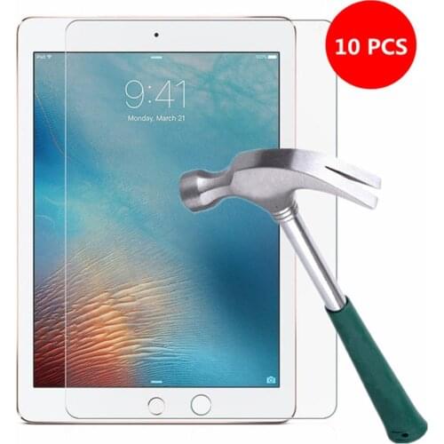 10PCS Tempered Glass For Apple iPad 9.7 2017 2018 5th 6th Generation Screen Protector Film For iPad air air 2 Pro 9.7 " 2016