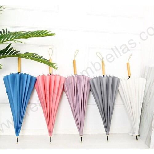 108cm auto open 16 fiberglass ribs anti-thunder flexible 35T metal elec.plated wooden solid umbrella golden bullet parasols