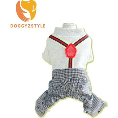 2019 Pet dog clothes autumn and winter small black plaid Y-drop explosion modelsTeddybear small and medium dog clothes