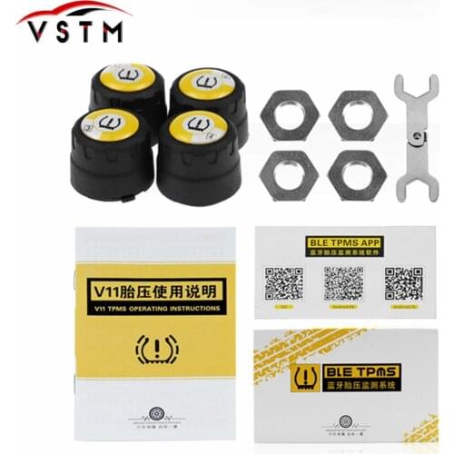 2019 TPMS Bluetooth 4.0 Universal external tyre pressure Monitoring System tire pressure sensor Easy Install For Android/IOS
