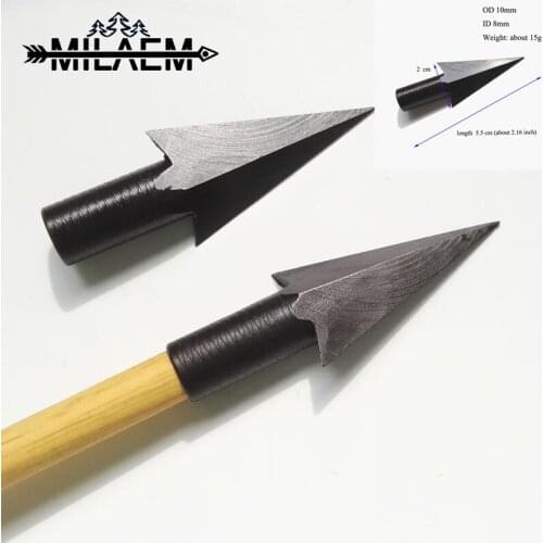 3/6/10 PCS Archery Blade Arrowhead ID 8mm DIY Outer Arrow Tips Points Compound Recurve Bow Outdoor Hunting Shooting Accessories