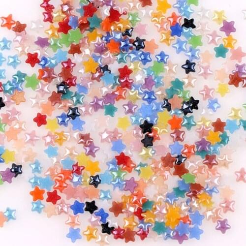 500Pcs Mix Color Five-pointed Star 4mm Ceramics Rhinestone Flatback Charm For DIY 3D Nail Art Jewelry Decor/DIY Phone Decor