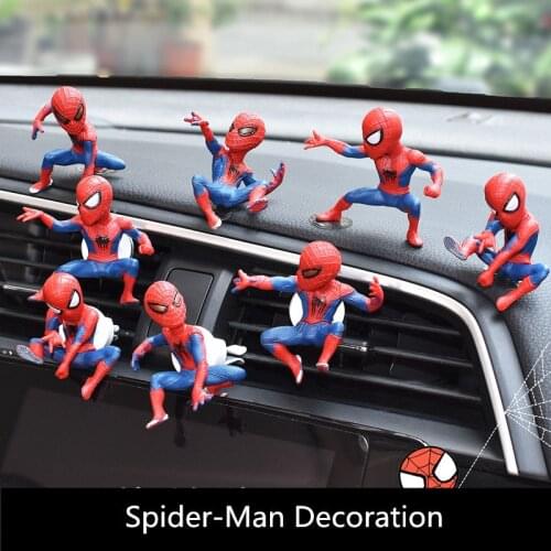 4PC Cartoon Spidermans styling car air freshener Auto outlet perfume Clip Replaceable scent film car Air Conditioning perfume
