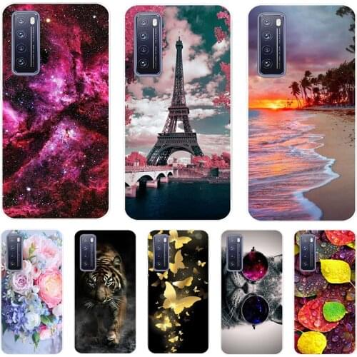 For Huawei Nova 7 SE Case 2020 New fashion Cute Painted Soft TPU Silicone Back Cover For Huawei Nova7 Pro Nova 7SE Phone Cases