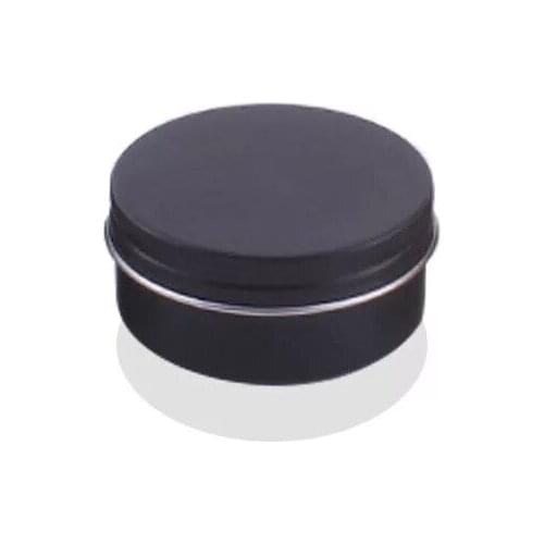 50pcs 57*27mm 50ml black Aluminium Jars Tin Pot Nail Art Makeup Lip Gloss Liquid Cream Cosmetic Container Screw Lip Tin Jar Box