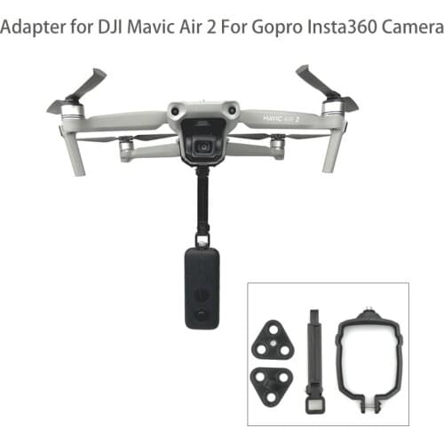 360 Degree VR Gopro Insta360 Sports Camera Top Low Mount Holder Hanging Bracket Fixed Clamp Adapter for DJI Mavic Air 2 Drones
