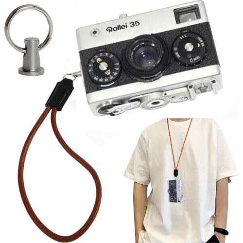 For Rollei 35 35S 35SE 35TE Camera sling Strap Adapter Cowhide Rope Partner Clip Buckle Hang Buckle metal Connecting accessories