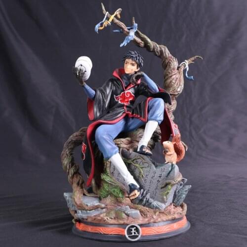 32cm Naruto Shippuden GK Anime Uchiha Obito Statue Pvc Color Boxed Gift Action Figure Collection Model Toys