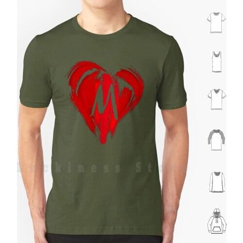 M - Graffiti Heart T Shirt Print For Men Cotton New Cool Tee Rebel Heart Tour Tour Heart Rebel Merchandise Cap Rebellion
