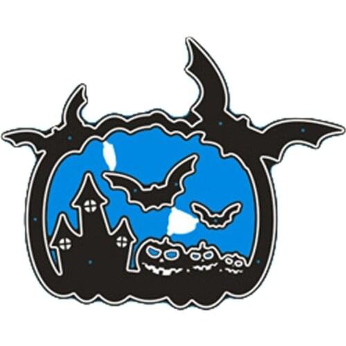 Halloween Pumpkin Castle Metal Cutting Dies Stencil Scrapbooking DIY Album Stamp Paper Card Mold Embossing Decoration Craft