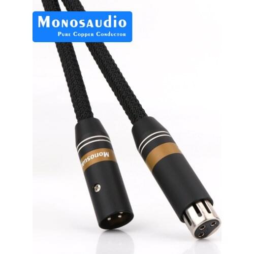 Monosaudio A202X Multiple 99.9998% Pure Copper Silver Plated Balance Interconect Cable Audio Video Extend XRL Cable , Hifi Cable