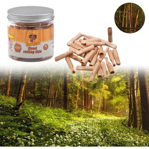 HONEYPUFF Rolling Wood Filter Tips With Natural Wood Flavor 40MM Wooden Mouth Filter Tip Tobacco Hand Pipe Accessories
