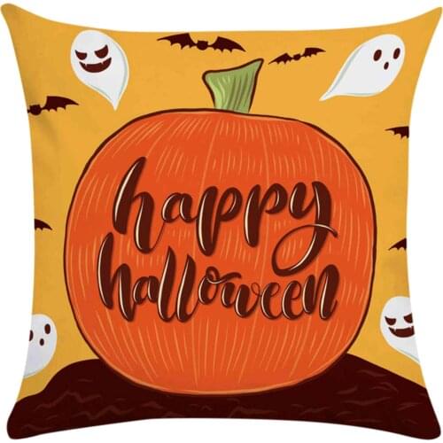 Halloween Pumpkin Witch Trick or Treat Pillowcase Decoration Linen Pillow Hug Pillowcase Halloween Home Decoration
