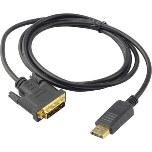 New 6FT 2M Displayport DP Male To DVI-D 24 + 1 Male Adapter Cable Core