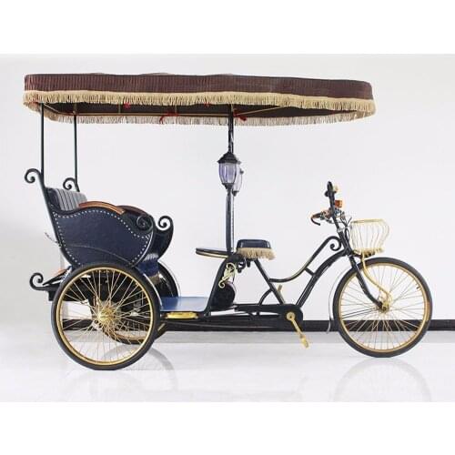 New Design Pedicab Rickshaw Electric Or Pedal Tricycle Three Wheels Cargo Bike 7 Speed Change