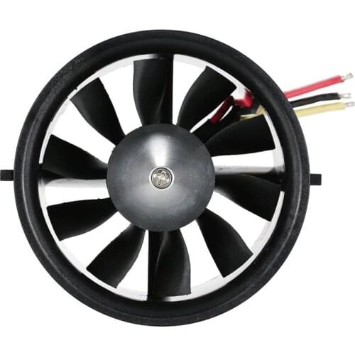 QX-Motor 70mm EDF Set 2827 2600KV Motor with 10 Blades Ducted Fan for RC Airplane