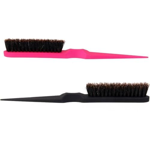 Plastic Hairdressing Hair Combing Brush Styling Comb - Rose Red