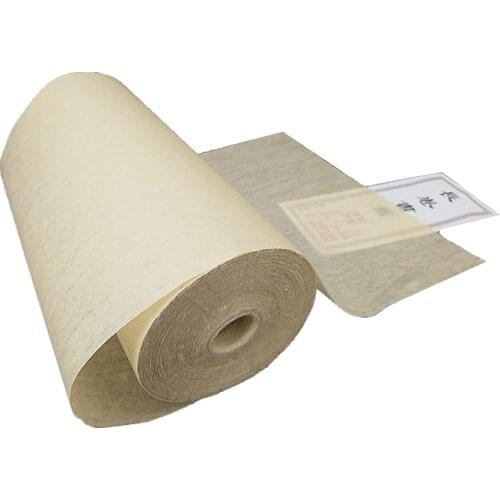 Rolling Half Ripe Xuan Papers Calligraphy Paper Chinese Ultra-thin Rice Papers Yellow Xuan Paper for Painting Papel Arroz