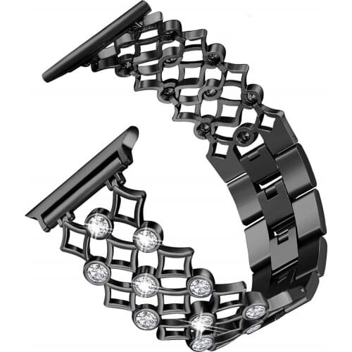 Mesh Shape Diamond Bling Bracelet for Apple Watch Band Series SE/6/5/4/3/2 Exquisite Steel Strap for iWatch 44MM 40MM 42MM 38MM