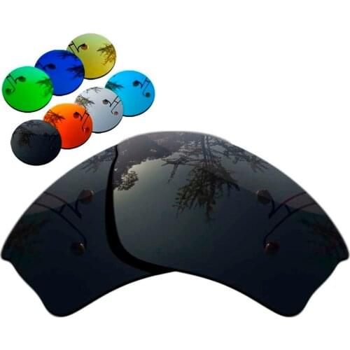 100% Precisely Cut Polarized Replacement Lenses for Half Jacket XLJ Sunglasses Solid Black Color- Choices