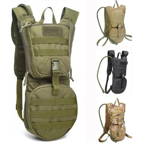 Tactical Molle Hydration Pack Backpack with 3L TPU Water Bladder, Military Daypack for Cycling Hiking Running Climbing Hunting