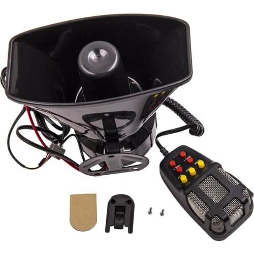 100W 12V 7 Sound Loud FOR Car Alarm Fire Horn Siren PA Speaker MIC System