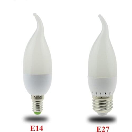 10X E14 LED Candle Light Energy Saving Lamp 9W E14 E27 220V LED Chandelier Bombilla LED Spotlight for Home Deco