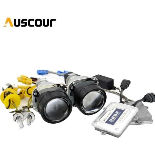 2.5 inch Bixenon Hid Car Projector Lens 55w Xenon Kit Ballast Bulb Fit for H1 H4 H7 Car Headlight Headlamp Car Assembly Kit