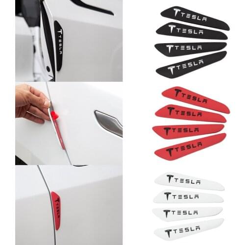 4 PCS Car Accessories Door Bumper Protector For Tesla model 3 Guard Protective Bumper Vehicle Door Protector For Model Y S X