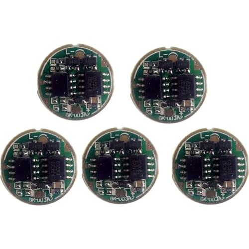 5pcs 17mm Cree XPL V5 U6 XM-L/XM-L2 T6 U2 U3 LED driver 5-Mode 3.7V-4.2V Circuit Board/Driver Board for Diy Flashlight torch