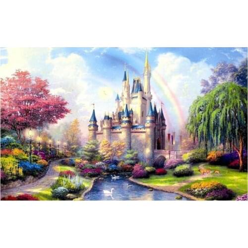 Puzzle 1000 Pieces Landscape Castle Puzzle Game Interesting Toysfor Kids Puzzle Children 75x50 Toys Educational Cm Adults I9F5