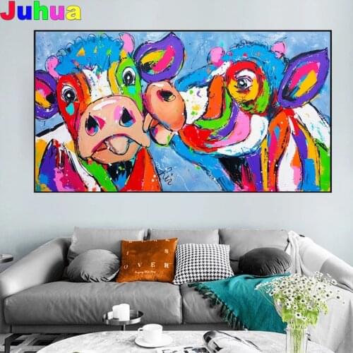 Abstract Animal Full Square Drill 5D Diy Diamond Painting Mosaic colorful cow Diamond Embroidery Sale Rhinestone Kits home decor