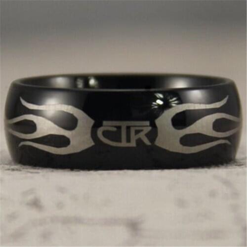 Free Shipping Top Quality Fine Jewelry Hot Sales 8MM Black Dome The CTR New Design Mens Comfort Tungsten Wedding Band Ring