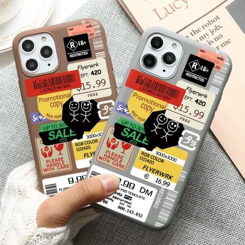 Phone Covers For Xiaomi Redmi Note 10 9 8 5 6 Pro 7 8 8T 10X Poco F3 X3 Pro K30S K20 K40 Mi 11 Retro Bar Code Label Case Fundas