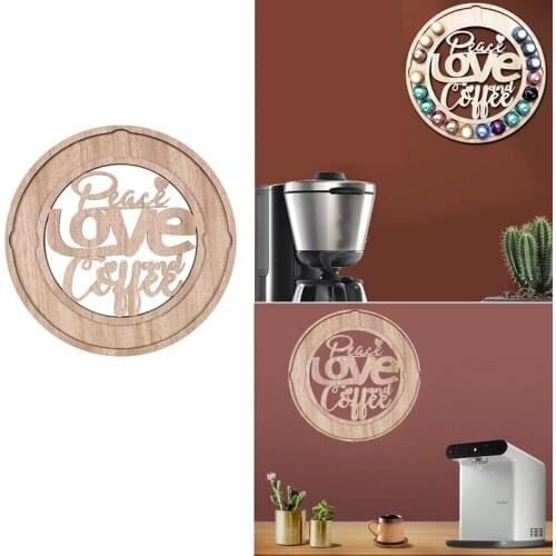 Wooden Coffee Capsule Holder,Retro Coffee Pod Rack,Wall-Mounted Coffee Capsule Dispensing Tower Stand-ABUX