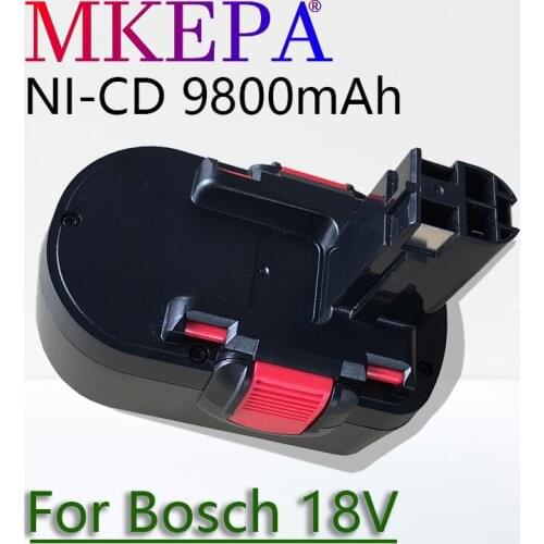 For Bosch 18V 9800mAh BAT025 Rechargeable Battery Ni-CD Power Tools Bateria For Drill GSB 18 VE-2, PSR 18VE, BAT026