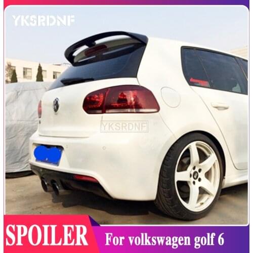For Volkswagen VW Golf 6 2010 2011 2012 2013 ABS Plastic Material Unpainted Color Rear Trunk Wing Lip Spoiler Car Accessories